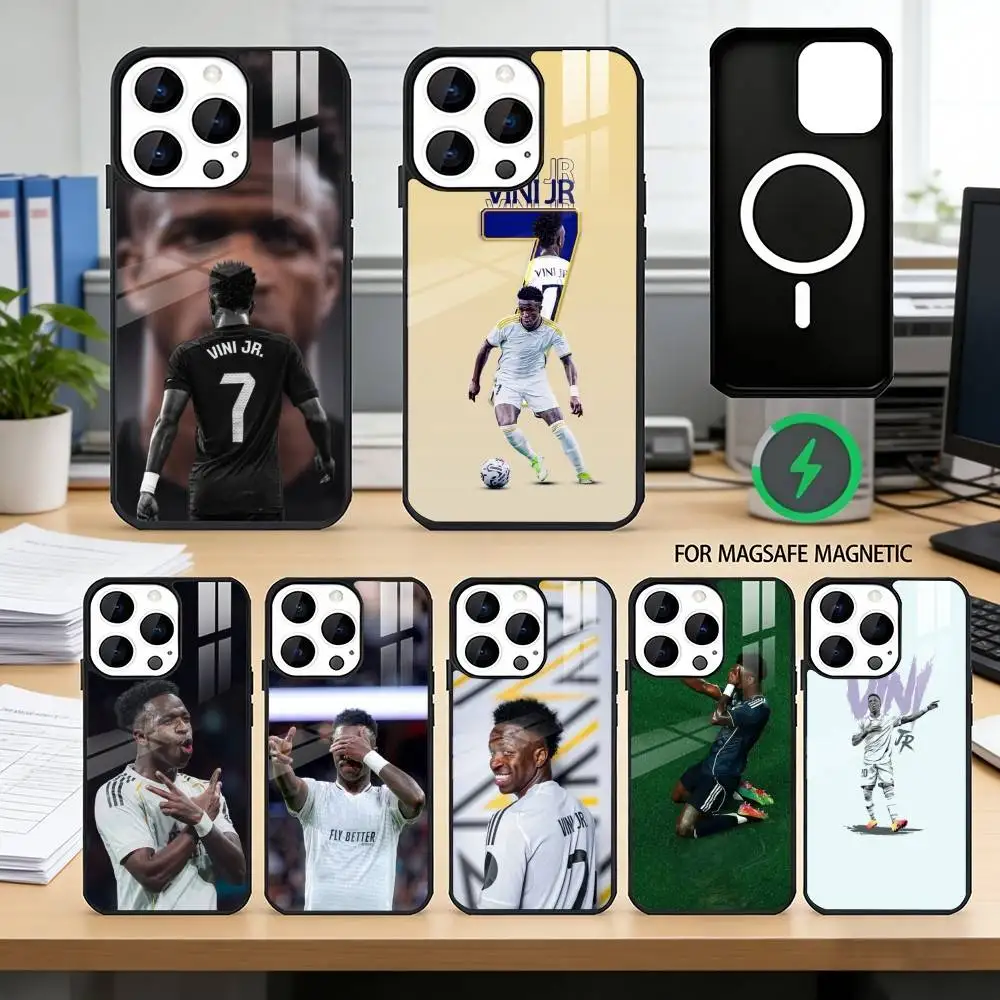 

Vinicius Junior Phone Case For iPhone17,16,15,14,13,12,11 Plus,Pro Magnetic For Magsafe Wireless Charging