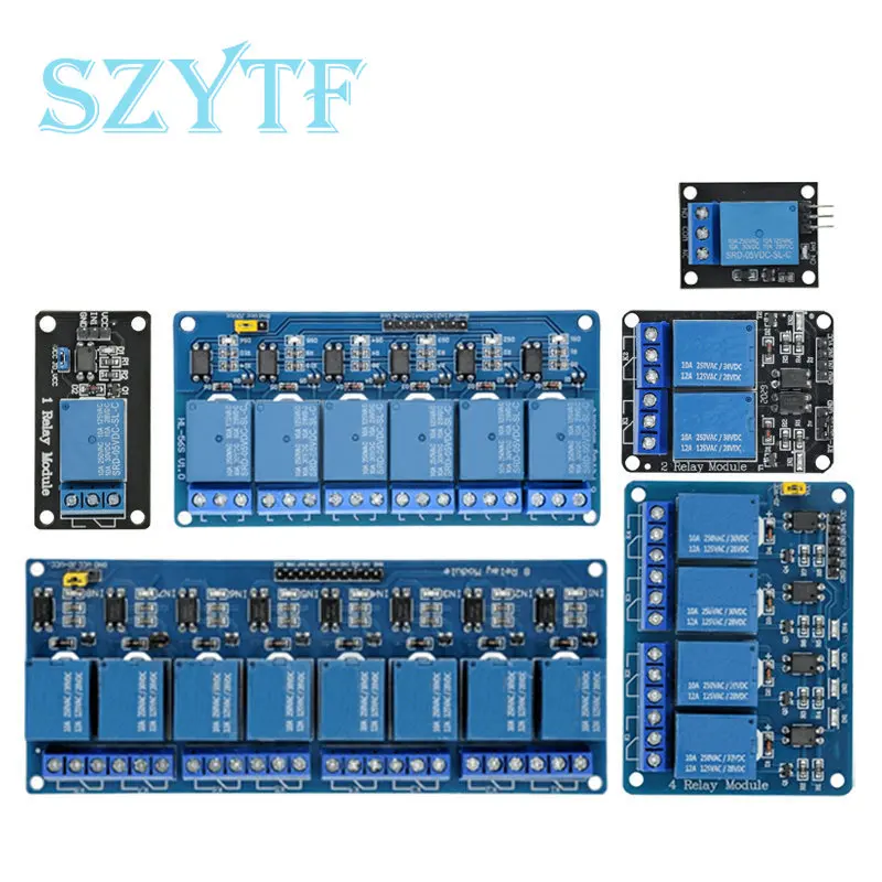 5V 1 2 4 6 8 Channel Relay Module With Optocoupler KY-019 1/2/4/6/8 Way For Arduino