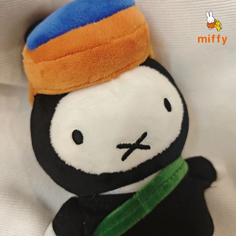 Muñeco de peluche Kawaii Miffy, creativo, caroon gris y negro, juguetes de peluche esponjosos, mochila, accesorios de Anime de moda, regalos perfectos para niñas