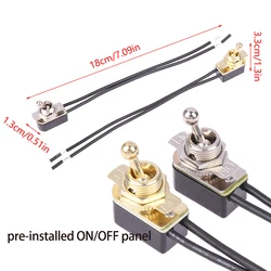 1Pc AC 250V 3A On/Off Prewired Standard Toggle Switch With Wire Cable Contacts Switch Electrical Equipment Accessories