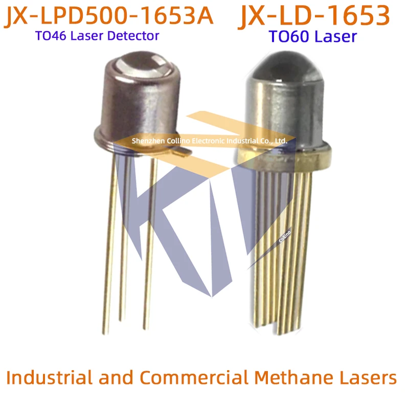5pair JX-LD-1653 T060 JX-PD500-1653A TO46 industrial and commercial methane gas detection laser TEC can control temperature 1653