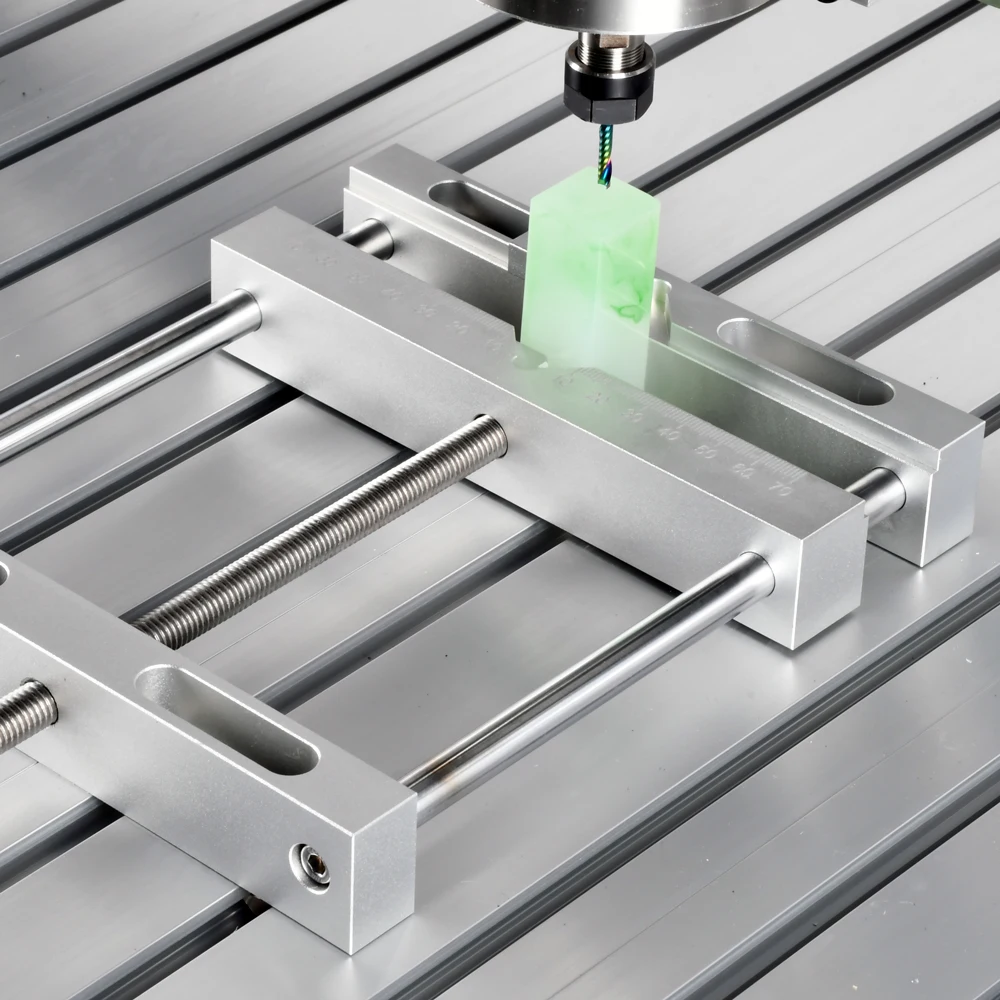 ใหม่ CNC Parallel-Jaw Vice อลูมิเนียมแบนแหนบรองสําหรับ CNC แกะสลักเครื่องมิลลิ่งยี่ห้อแกะสลัก