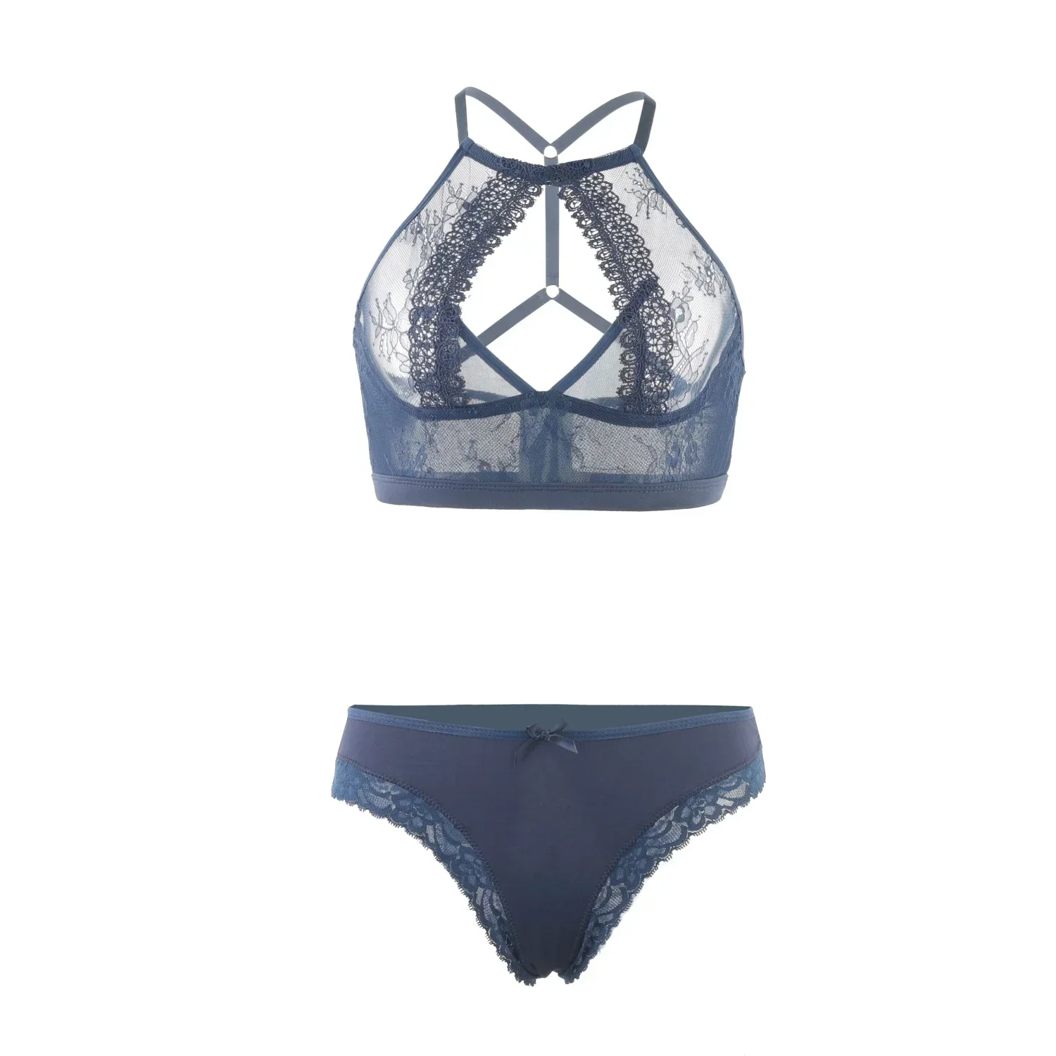 مجموعات الملابس الداخلية الدانتيل بيبي دول 2 قطعة مجموعات حمالة صدر ولباس داخلي مثير #2