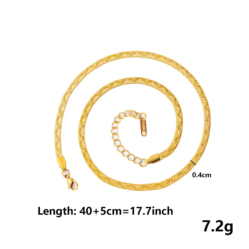 Serpentine Pattern Stainless Steel Snake Chain Necklaces For Women Men Accessories Stainless Steel Jewelry On The Neck Choker