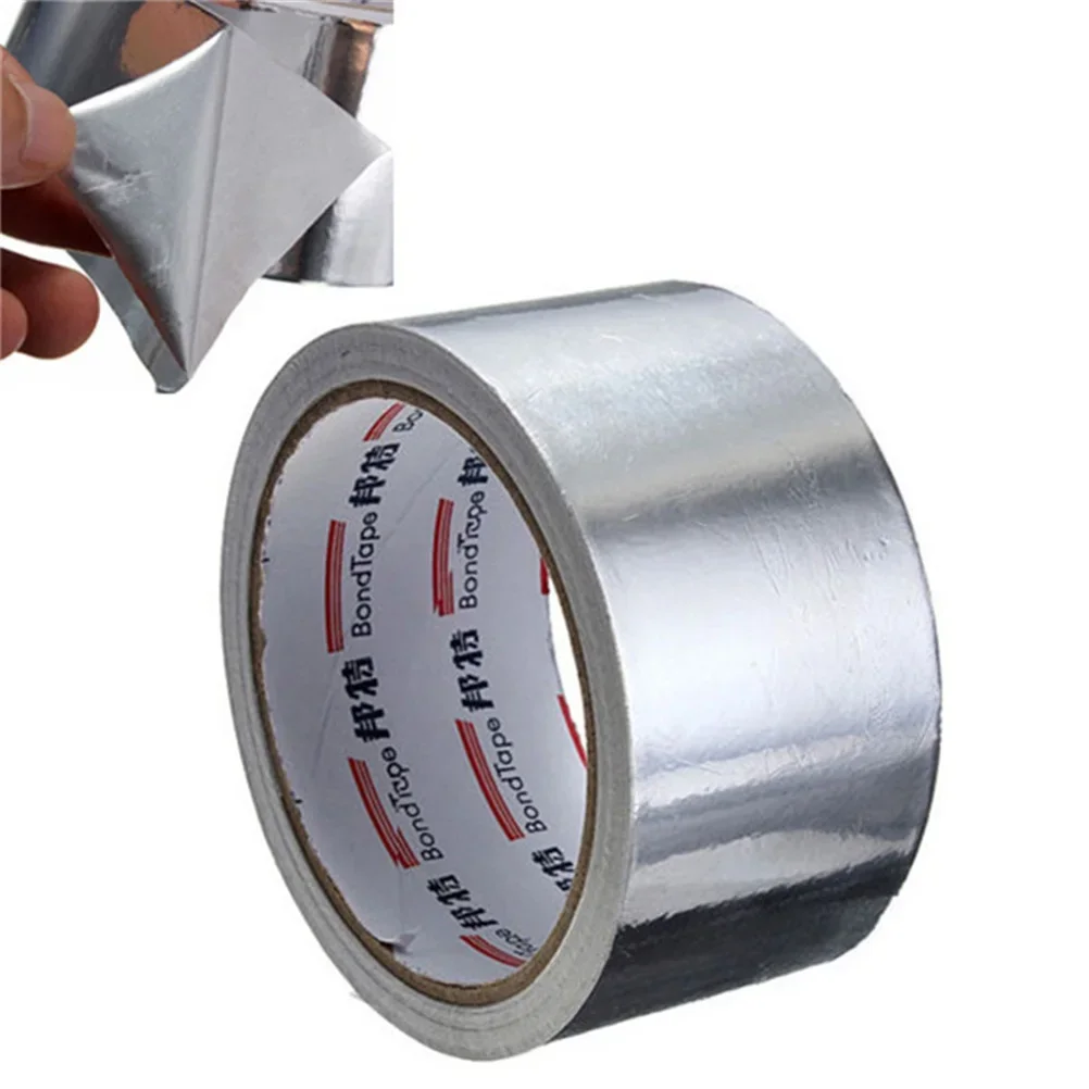 

Aluminium Foil Adhesive Tape 5cm*17m Thermal Resist Sealing Duct Repairs High Temperature Resistant Foil Adhesive Tape