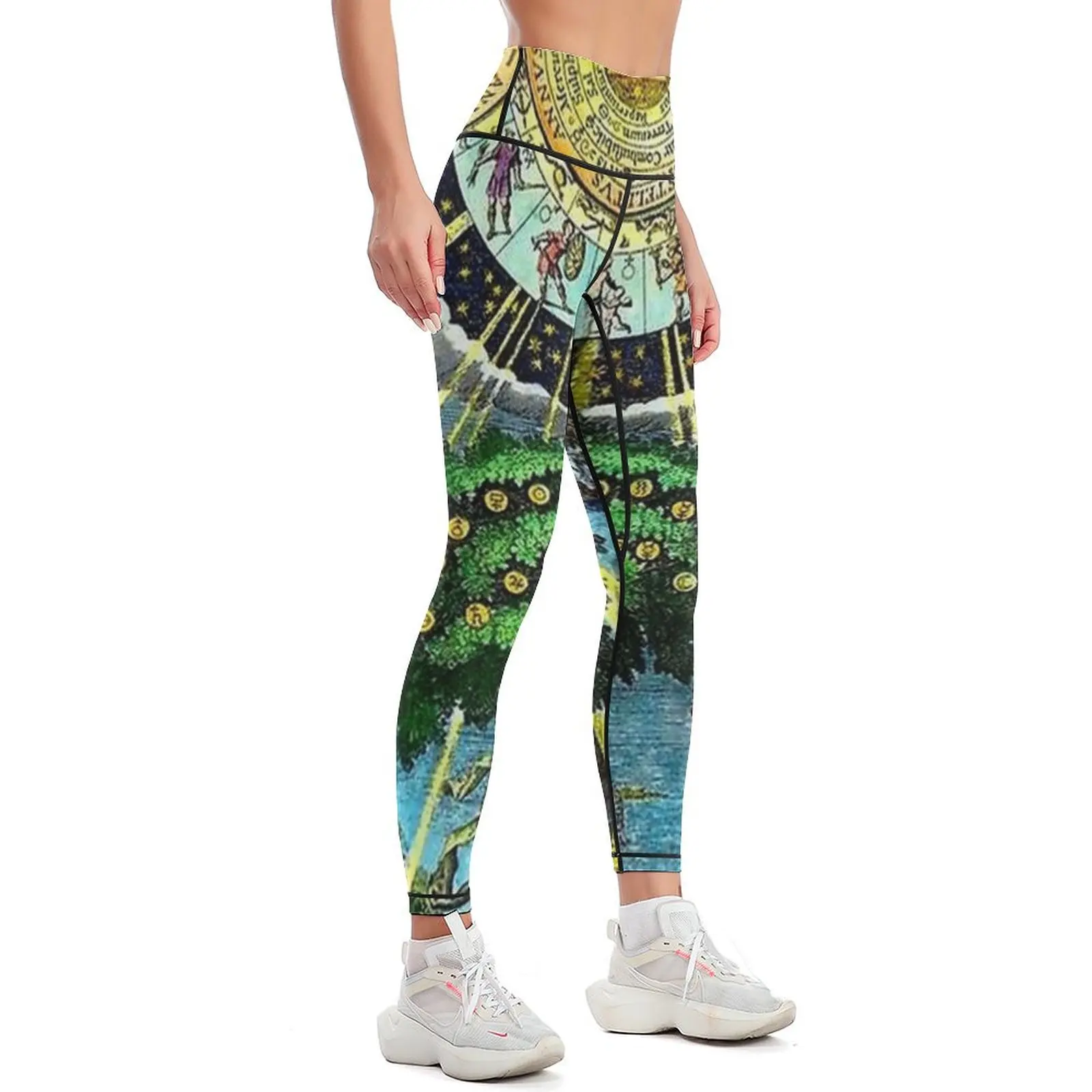 ALCHEMICAL HERMETRIC and MYSTICAL EMBLEMS PRINT Leggings Women sportwear high waist Sweatpants Womens Leggings