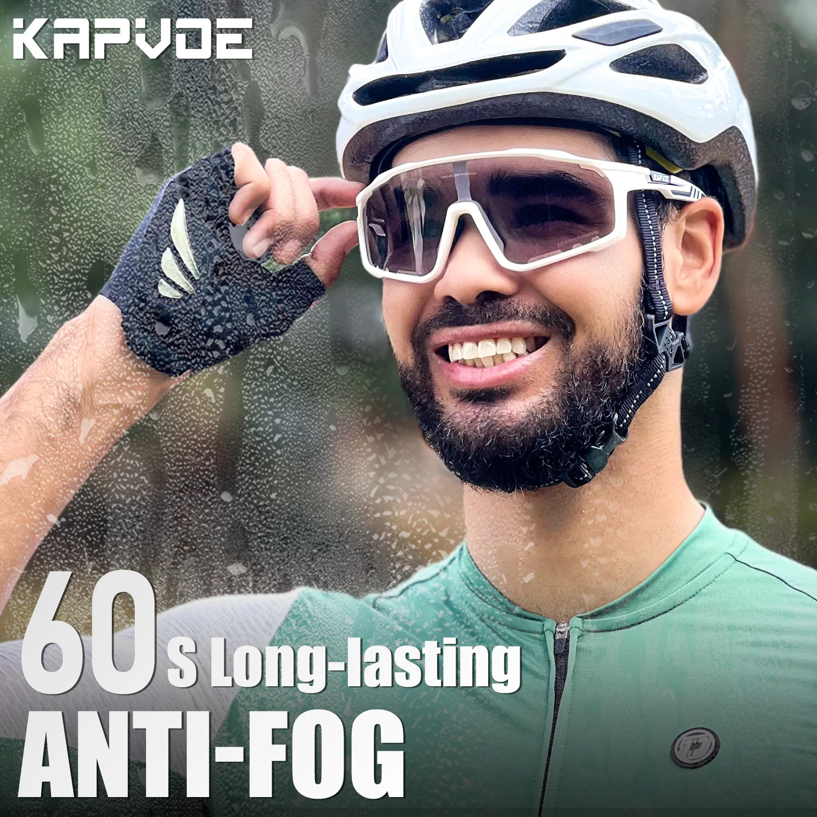 Kapvoe Anti-Fog photo chrome Fahrrad brille Sonnenbrille Outdoor Sport Speed Road Mountainbike Fahrrad Fahrrad Brille Brille