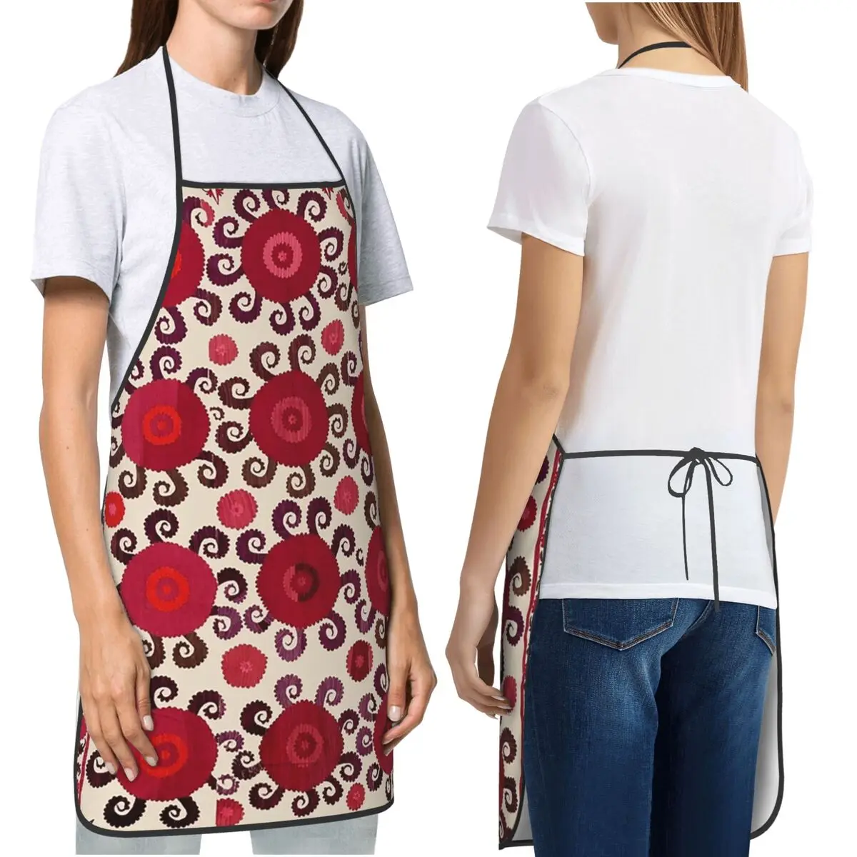 Samarkand العتيقة جنوب غرب أوزبكيستان سوزاني المئزر الشيف الطبخ المطبخ Tablier مريلة مقاومة للماء تنظيف المطبخ بينافور