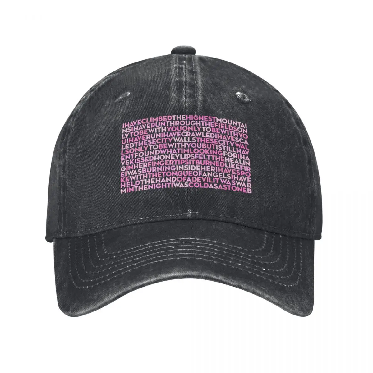 I Still Haven't Found What I'm Looking For - U2 (lyrics) v.6 Baseball Cap Hip Hop Hat Beach cute Ladies Men's