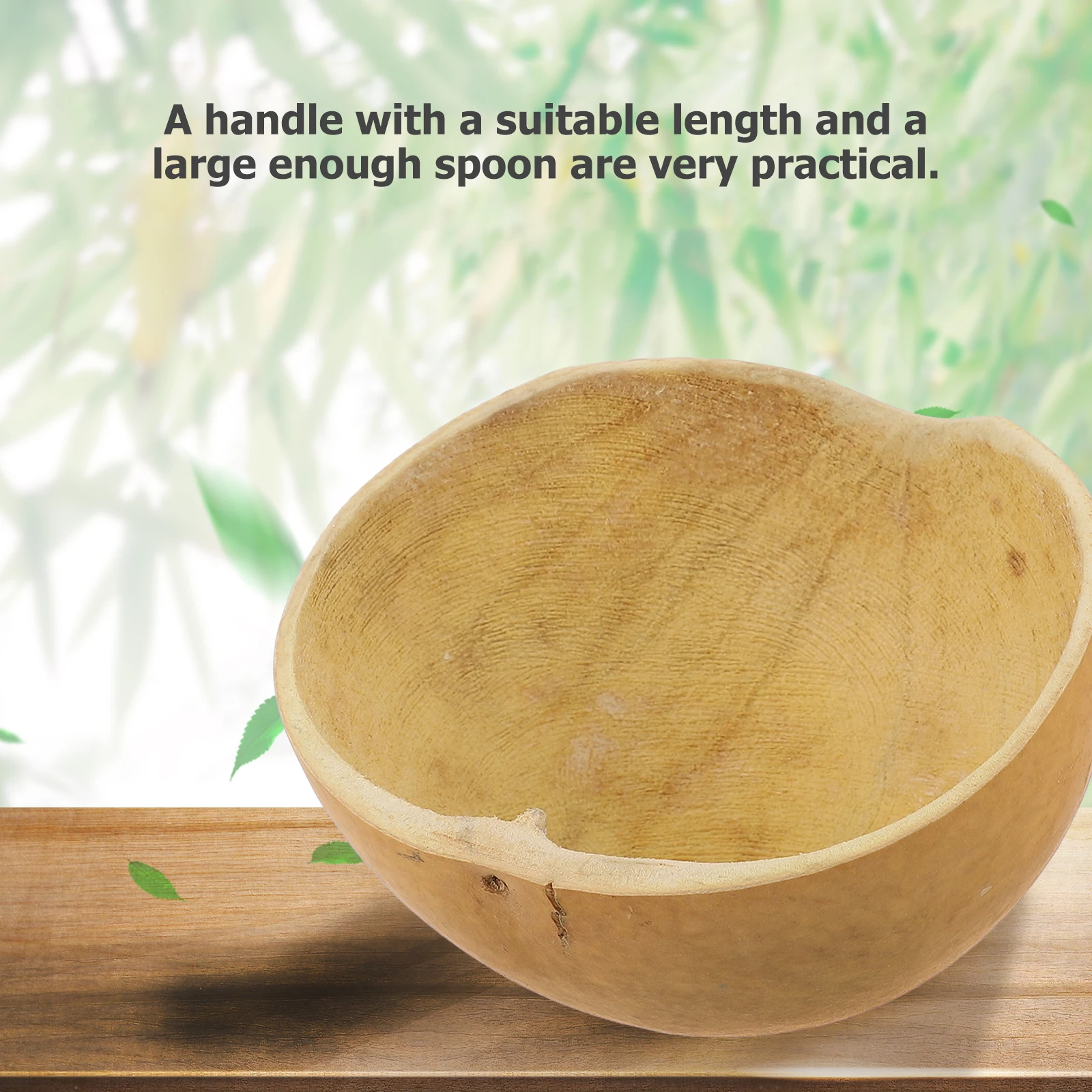 

Natural Gourd Water Scoop Household Kitchen Garden Multipurpose Large Capacity Easy Handle Smooth Flow Crafts Container