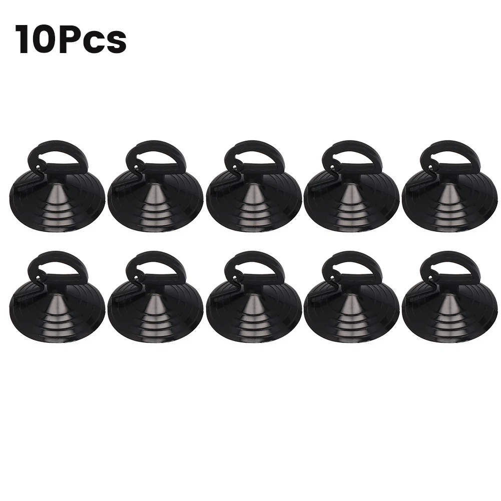 

High Quality Practical Exquisite Car Sunshade Sucker Accessories 10Pcs 3.5cm Black Car Sunshade Hook Sucker Holder Pad