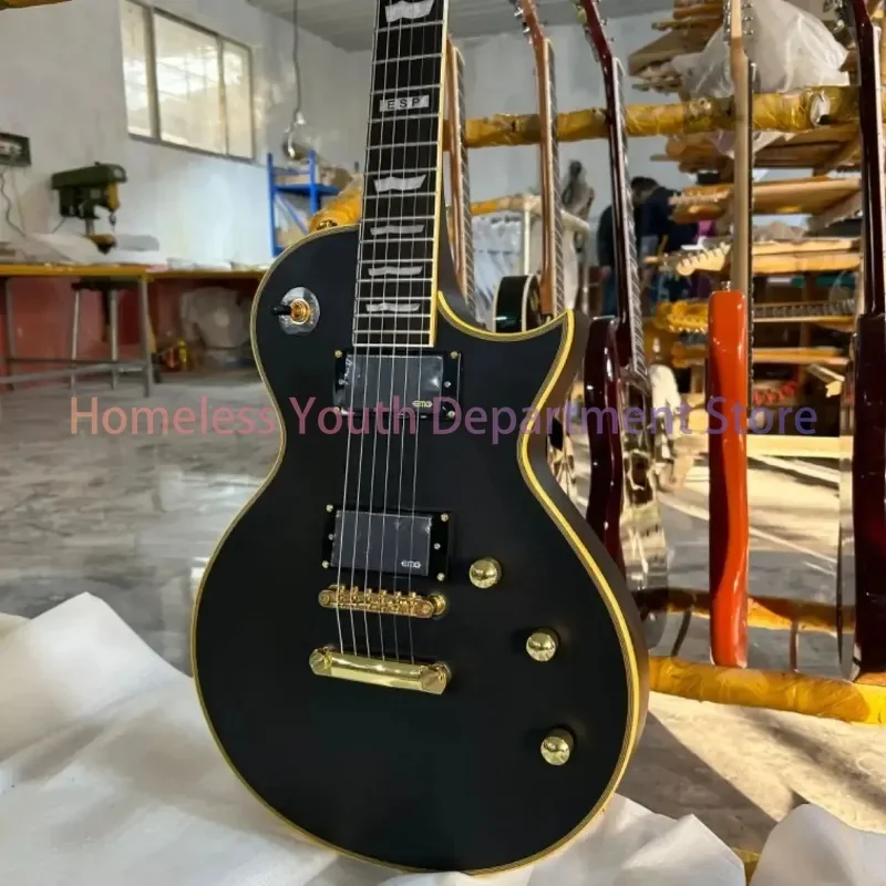 ESP  Guitar, Black Color,  Body, Rosewood Fingerboard, Golden Hardware, Satin Finished,