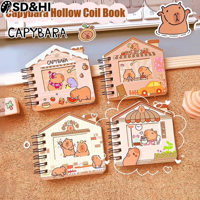 Kawaii Stationery Office Supplies Portable Mini Notebook Cute Capybara Journal Diary School Notebooks For Kid Notepads For Notes