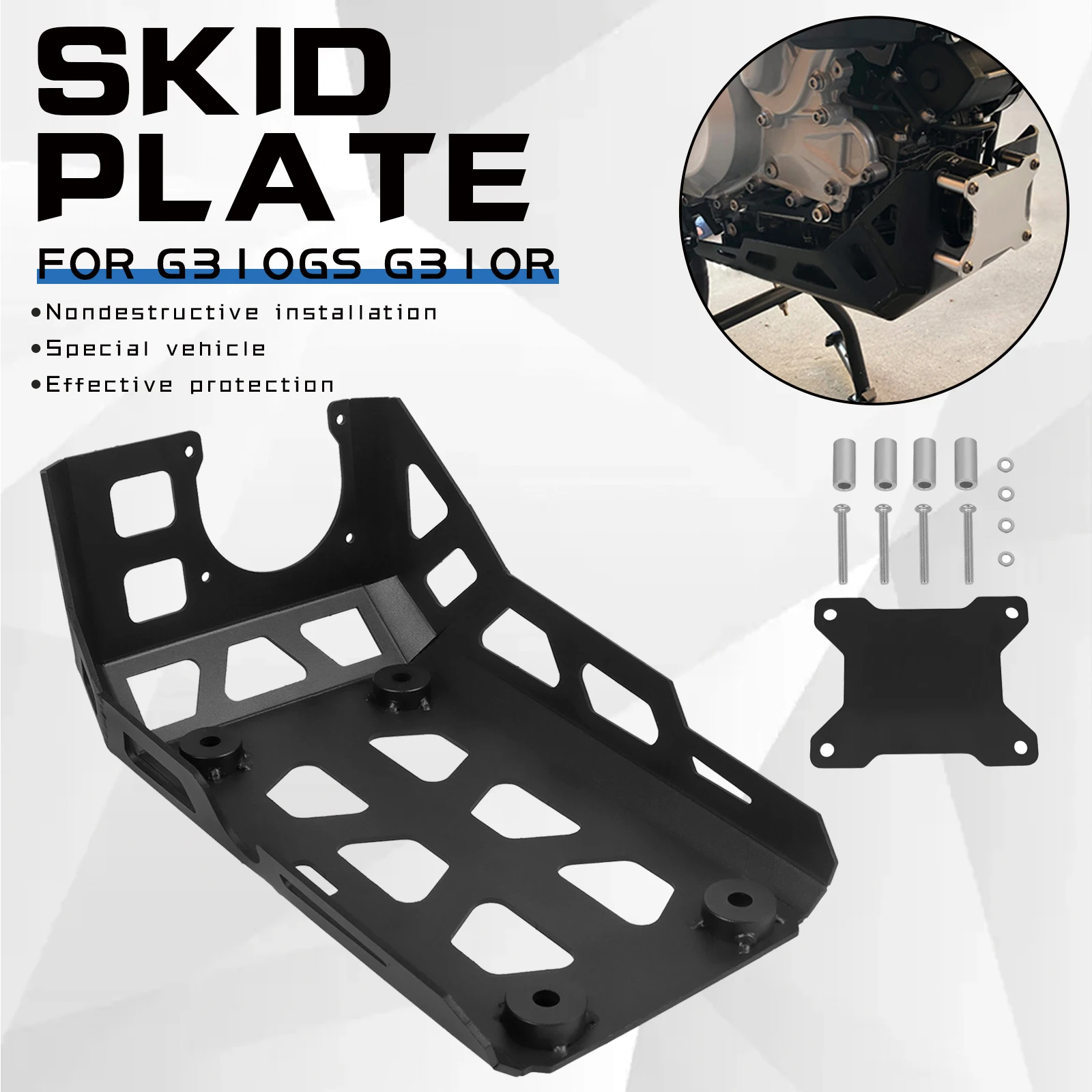 Motorcycle Skid Plate Bash Plate Belly Pan Engine Base Chassis Guard Protection Cover For BMW G310R G310GS G310 GS R 2017-2025