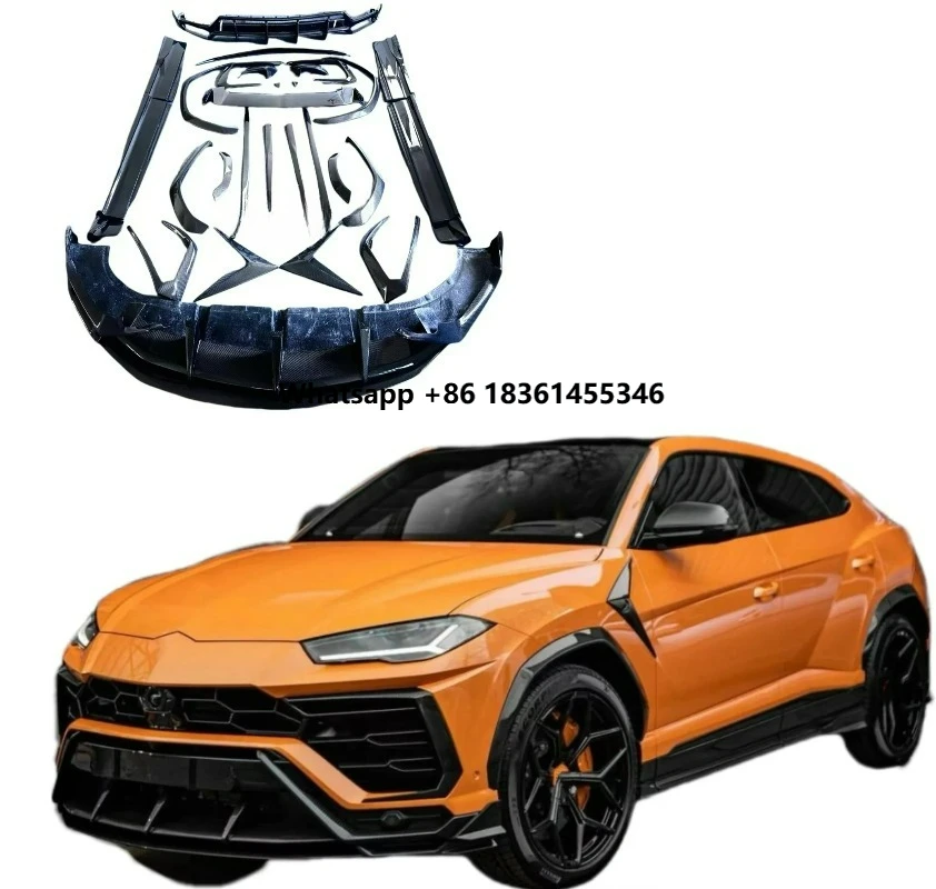 FOR Urus High Quality Carbon Fiber Upgraded Top Style Body Kit Front Lip Side Skirt Rear Diffuser Spoiler
