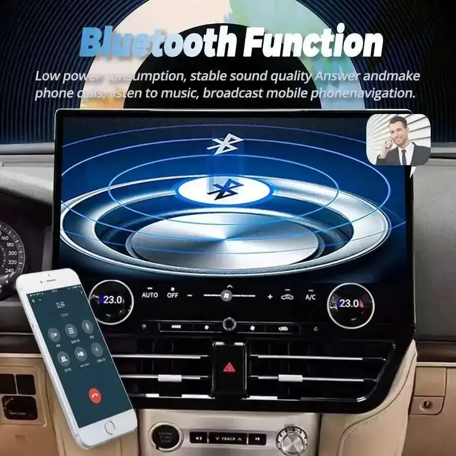 19.8inch  Car Radio Touch Screen For Toyota Land Cruiser LC200 LC300 2008-2021Carplay GPS Video Player Multimedia HU Android 14