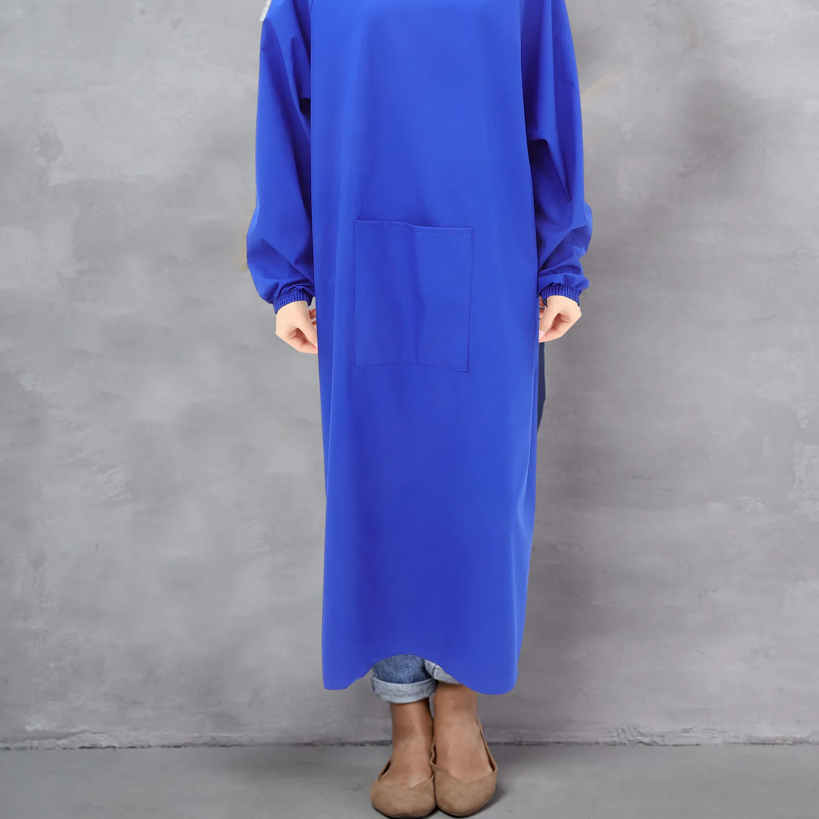 

Waterproof Oil-Proof Dishwasher Apron Long Sleeve Smock Shop Kitchen Laundry Cleaning Body Protection