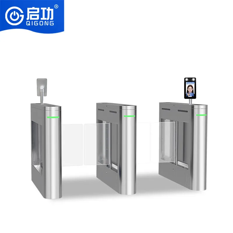 Qigong بوابة الوصول للمشاة التحكم في الوصول سوينغ الباب الدوار الفولاذ المقاوم للصدأ بوابة السرعة مدخل نظام حاجز رفرف #1