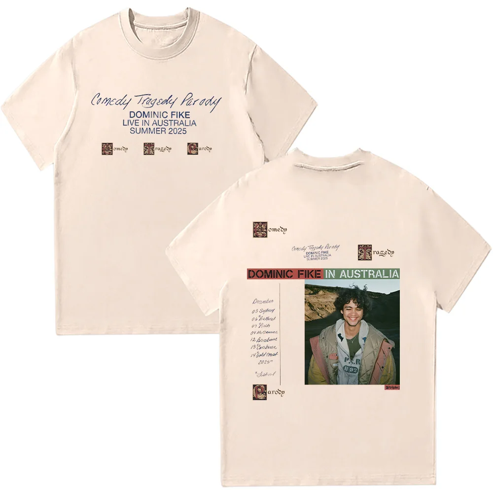 

Dominic Fike Comedy Tragedy Parody Live Summer 2025 Graphic T Shirts T-shirt Hip Hop Style Short Sleeve Men Women Cotton Clothes