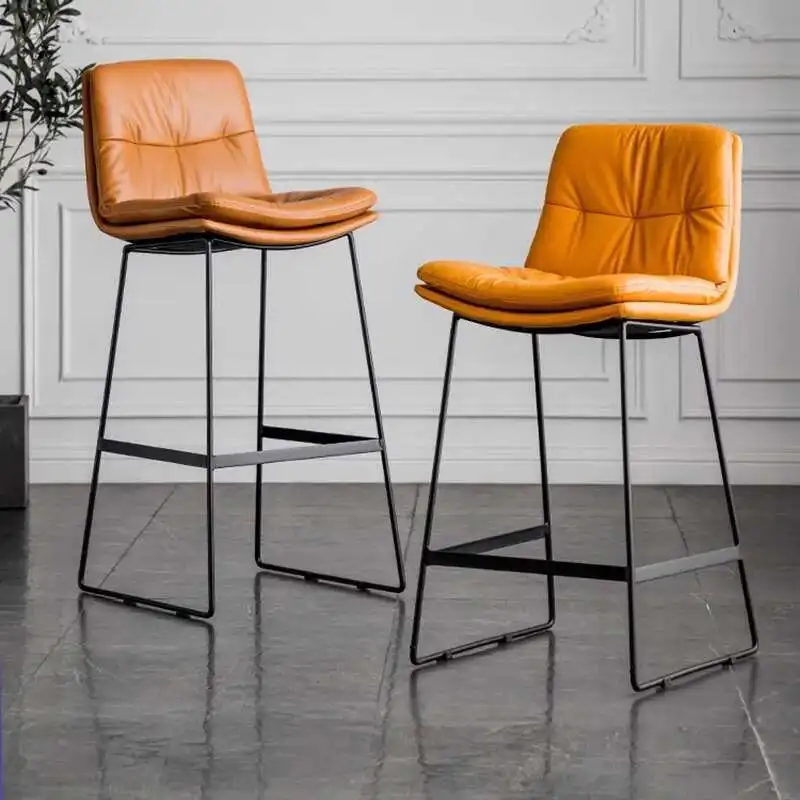 

Comfortable Nordic Bar Chairs Swivel Mid-century Stand Designer Bar Stool Accent Minimalist Para Barra Restaurant Furniture