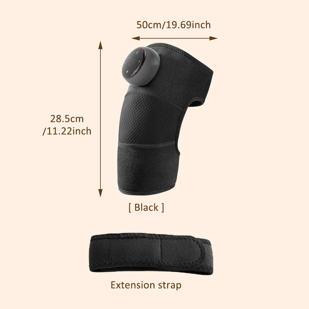 Heated Vibrating Knee Pads for Joint Far-infrared Knee,Shoulder & Elbow Pad 3 in 1 Brace Hot Compress USB Charging Warmer Strap