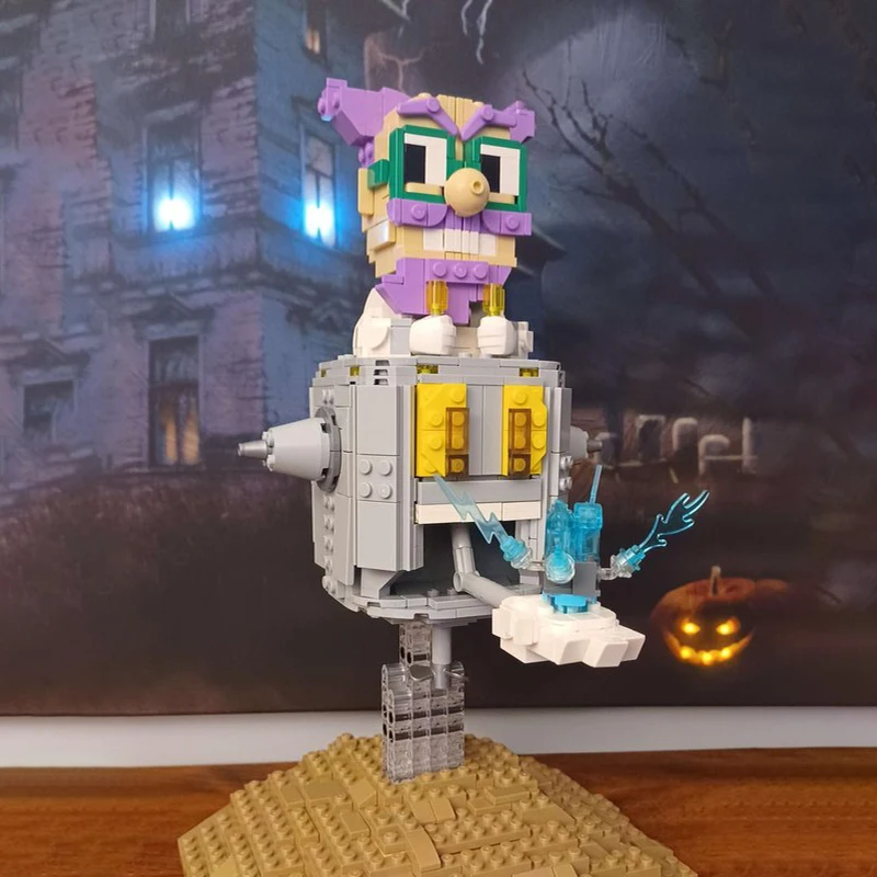 1140 Piezas MOC Cuphead Dr. Kahl Robot, Bloques de Construcción, Juguetes de Construcción, Regalos de Navidad, Ladrillos Educativos, Creatividad DIY para Niños