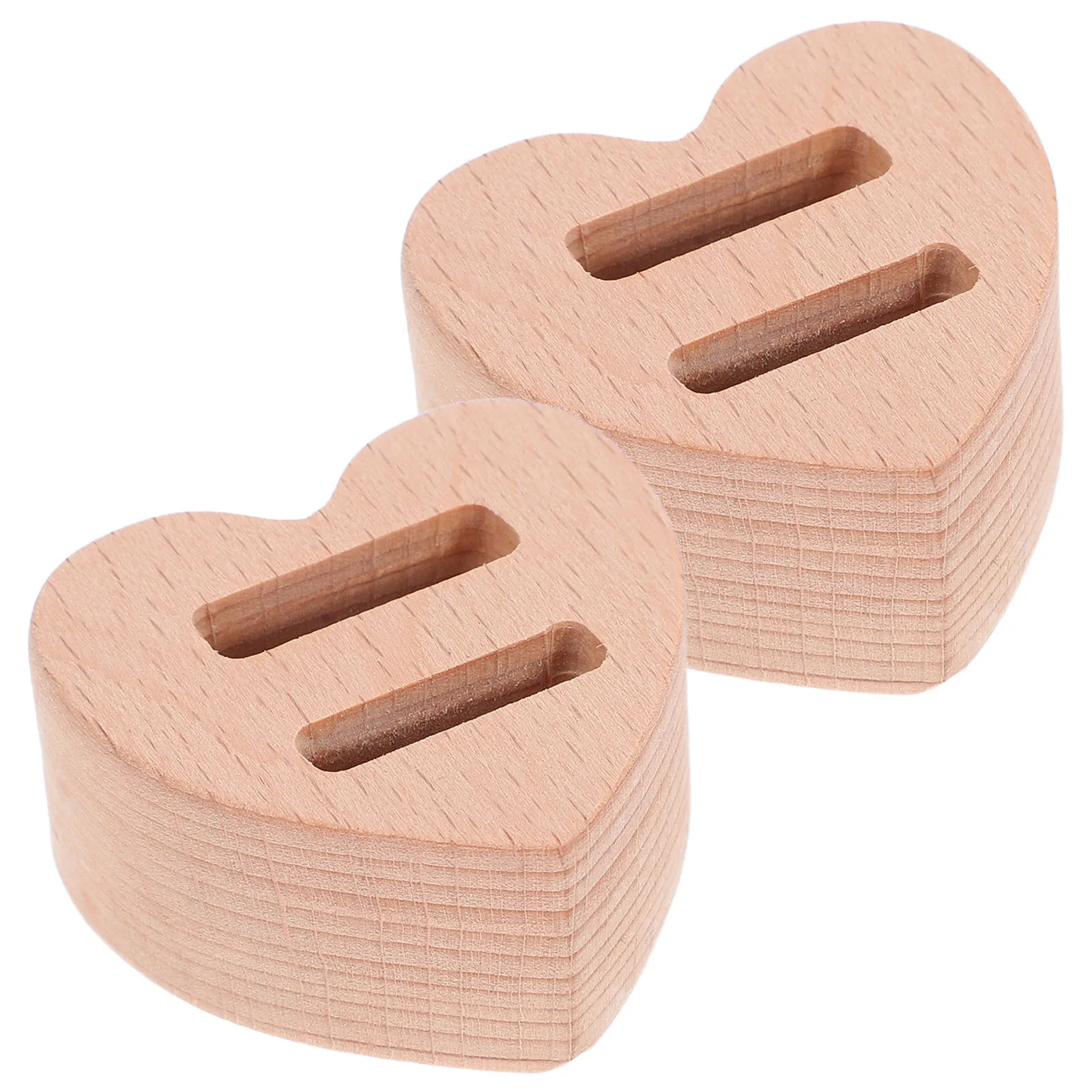 

2 шт., стеллаж для колец с двумя прорезями, держатель для ювелирных изделий из бука, компактный органайзер для колец для хранения, домашний магазин, выставка