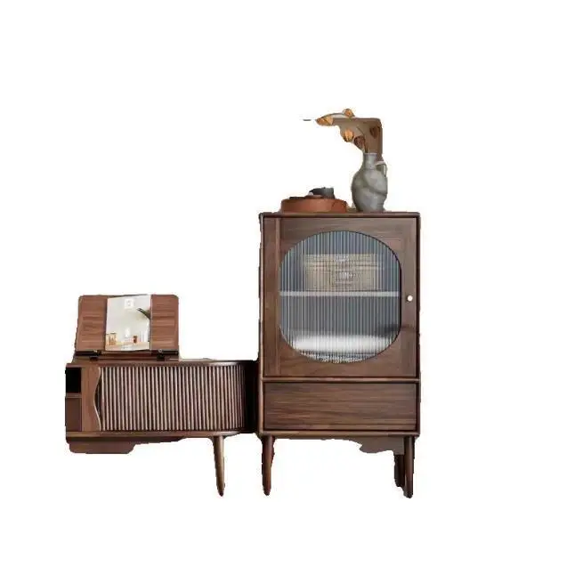 

Solid wood wine cabinet, living room storage locker, Nordic TV side cabinet, sofa corner cabinet, simple modern light luxury