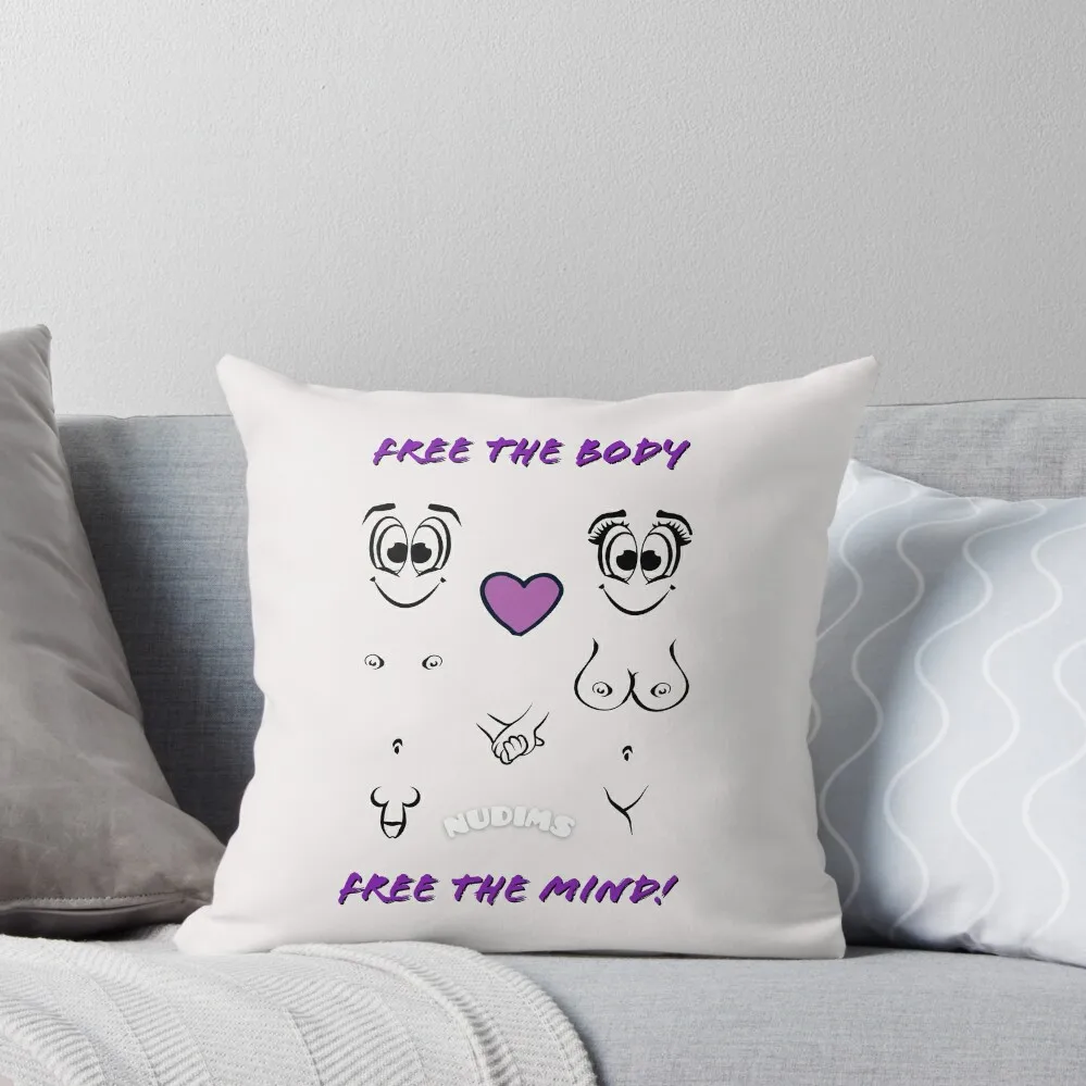 Free the body... free the mind! - Couple Throw Pillow Cushion Cover Set Pillowcase Cushion pillow