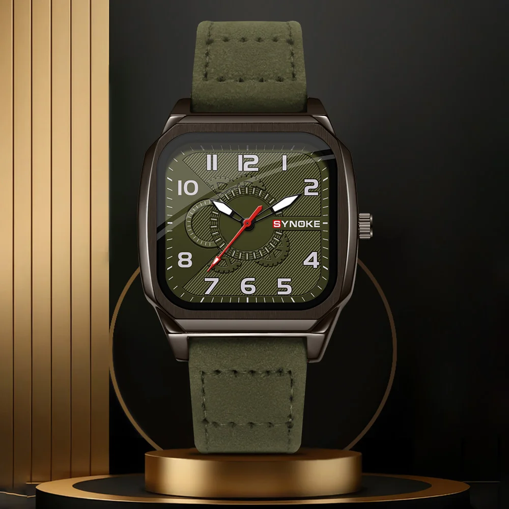 Men Quartz Watch Belt Retro Fashion Simple Business Quartz Watch For Men Watch Student Wristwatch Sports Non Mechanical SYNOKE