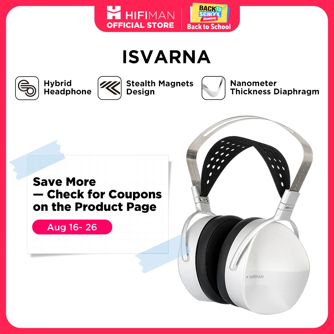 HIFIMAN ISVARNA Planar-Magnet- und dynamische Hybrid-Kopfhörer mit Stealth-Magneten und Membran mit Nanometer-Dicke