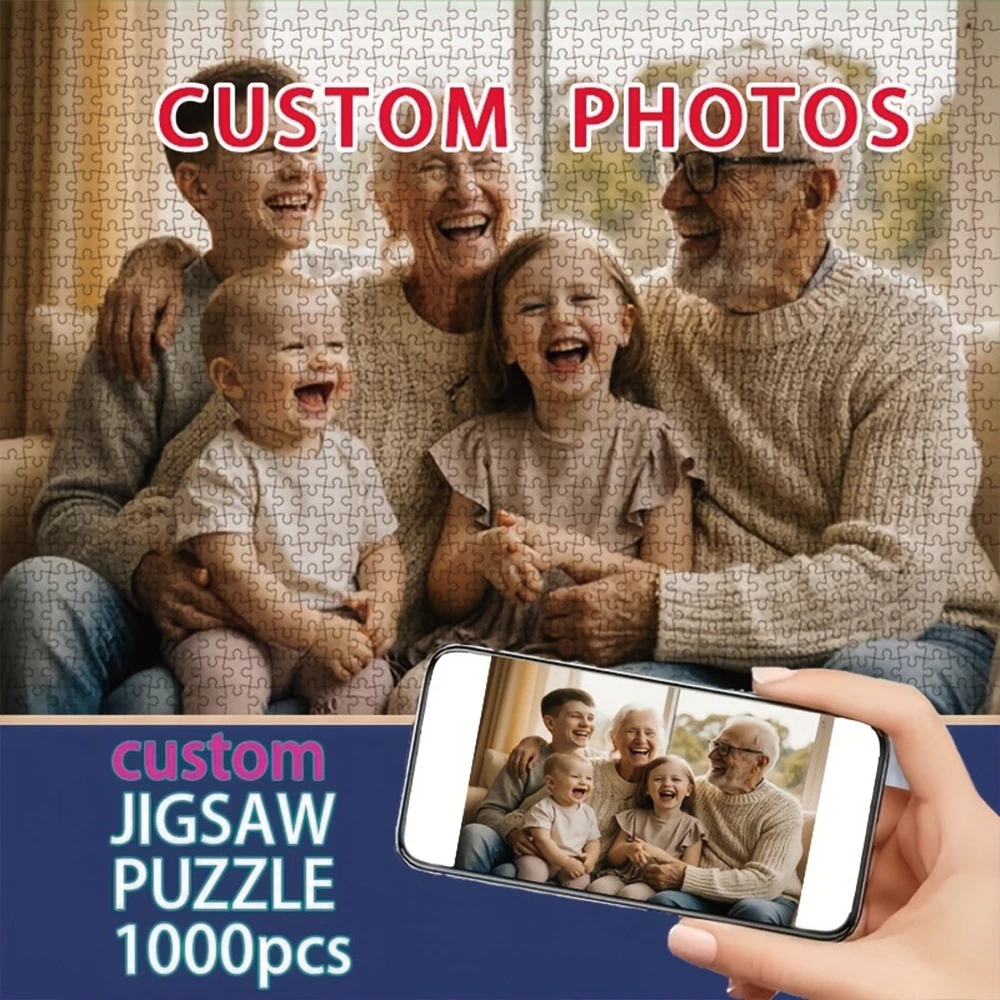 35/300/500/1066pcs Personalized Custom Photo Puzzle Family Photos Funny Adult Leisure Toys Gift