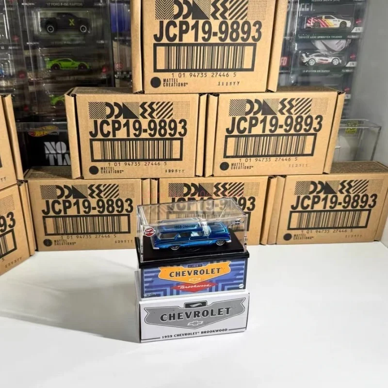 Original Hot Wheels Collectors RLC Exclusive 1959 Chevrolet Brookwood Station Wagon Ice Blue Scale 1:64 Diecast Vehicle In Stock