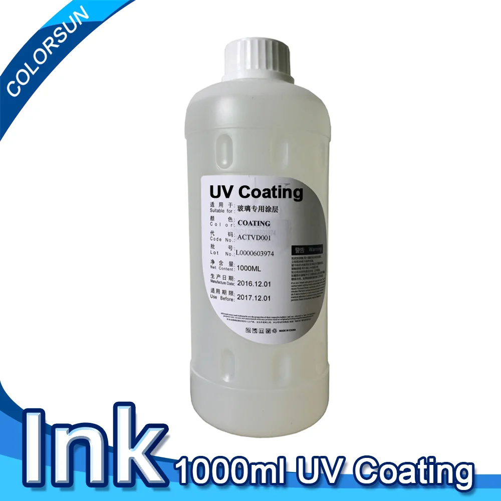 

1000ML UV Pre-Coating Primer For UV Flatbed Printer Curing Ink For Printing On Glass Acrylic Metal