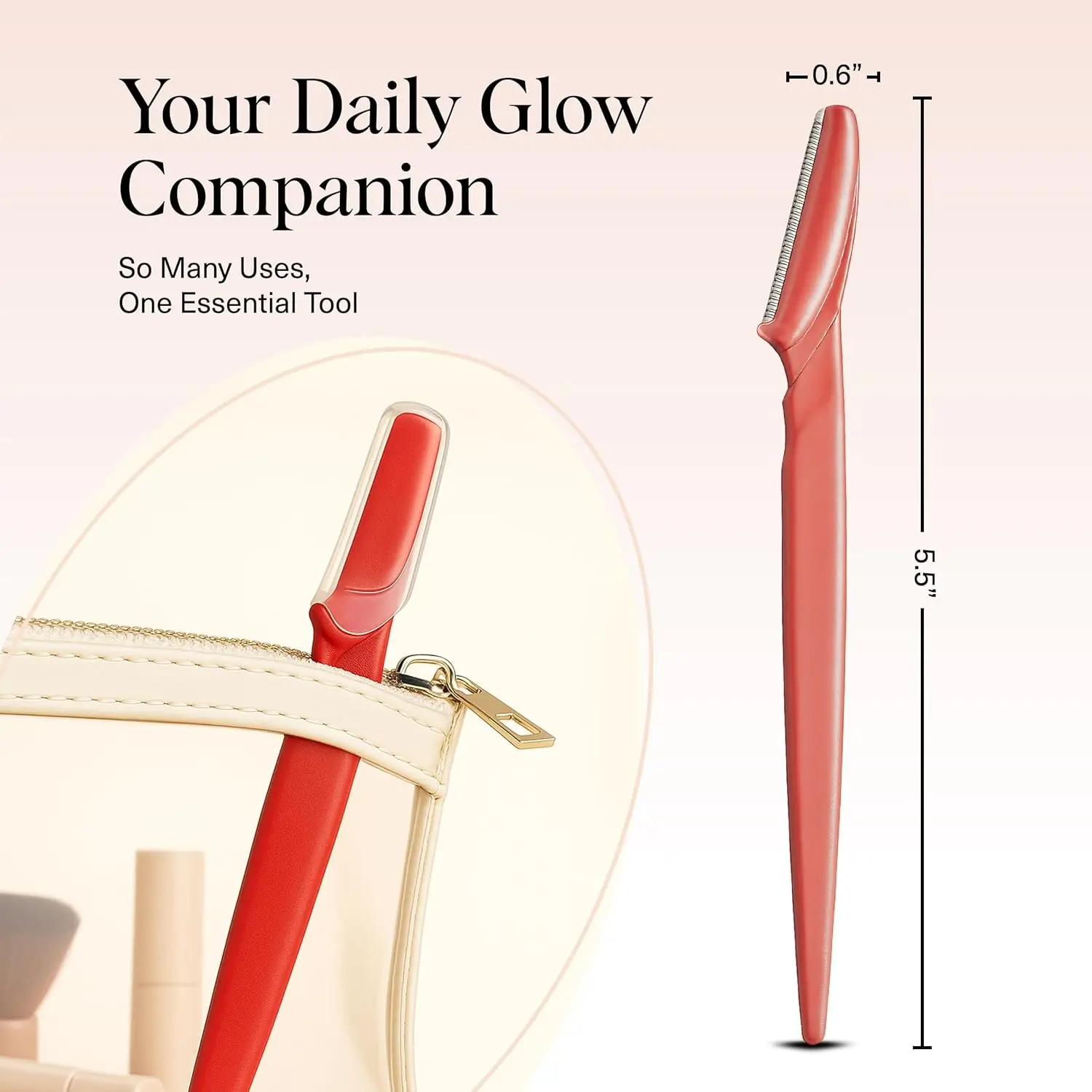 Dermaplane Razor for Women Face - Facial Hair Remover & Eyebrow Trimmer - Exfoliating Skin Care Tool for Smoother Complexion view 5