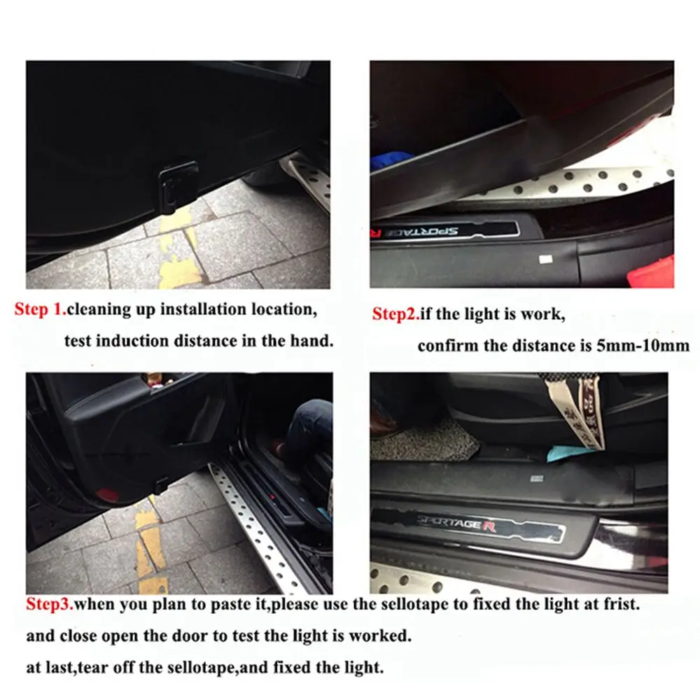 1 قطعة سيارة لاسلكية الخفافيش شعار الباب إضاءة زينة الظل LED ترحيب جهاز عرض ليزر مصباح الملحقات الداخلية الحلي #5