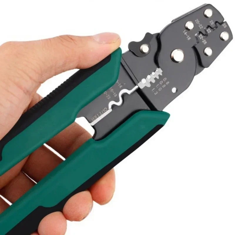 

BIESUO Multi-function Mini Electric Terminal Crimping Pliers with Wire Stripping Cutting Hand Crimping Tool