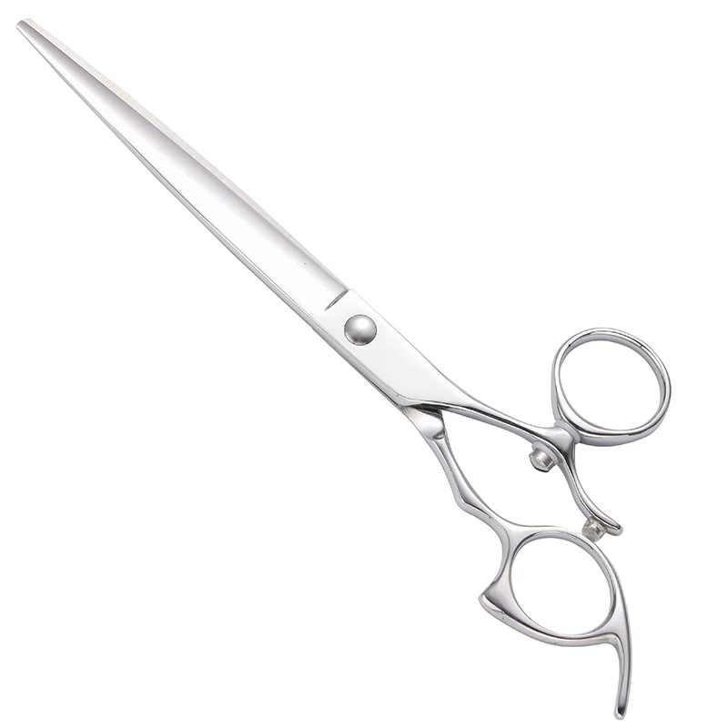 7.5inch Straight Scissors Swivel Single Thumb Ring 440C Mirror Polished Eco-Friendly for Dog Grooming