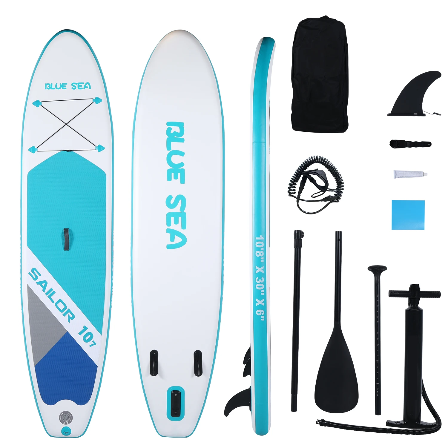 

Водонепроницаемая надувная доска для серфинга толщиной 6 дюймов для взрослых, набор для водных видов спорта и серфинга с регулируемым насосом для весла