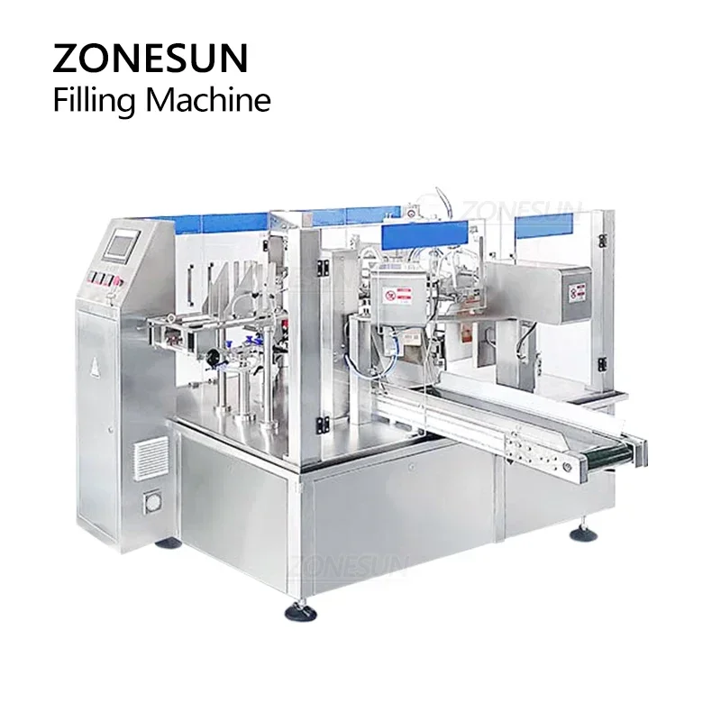 ZONESUN Macchina imballatrice automatica per granuli Doypack Macchina confezionatrice per particelle di grano per alimenti per animali domestici ZS-GB200