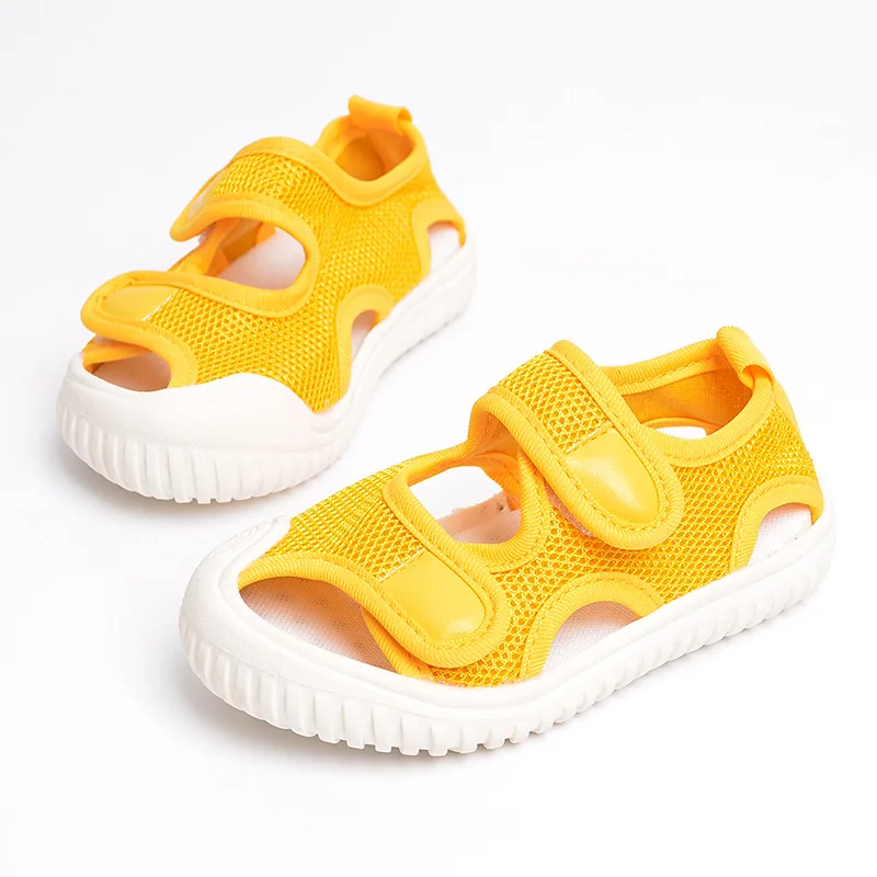 Summer Lightweight Kids Sandals Boys and Girls Casual Beach Shoes Anti-kick Mesh Breathable Baby Children Sneakers CSH1681