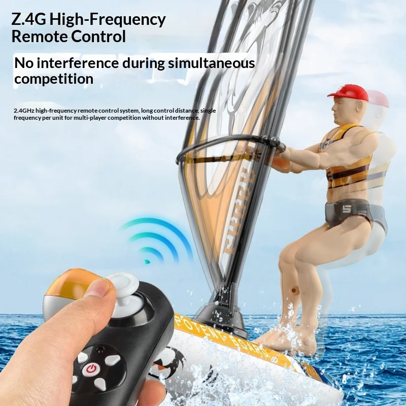 Fernbedienung Segelboot RC Racing Modell Schaukel Kajakfahren Wasserspielzeug für Poolwanne Kindertagsgeschenk Simulierte RC-Boote