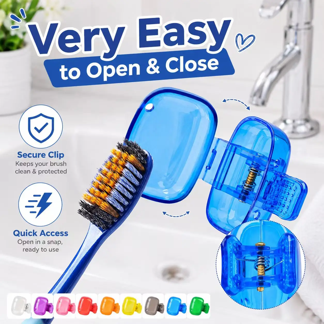 3/5/7Pcs Random Style Toothbrush Head Covers Portable Dustproof Travel Protective Caps