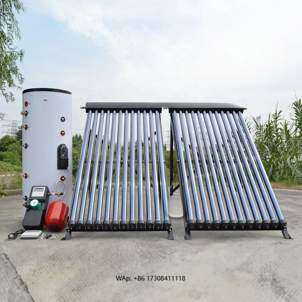 Domistic Split Heat Pipe Solar Water Heater Kits Environment-Friendly Antifreeze Stainless Steel Tank Outdoor Use