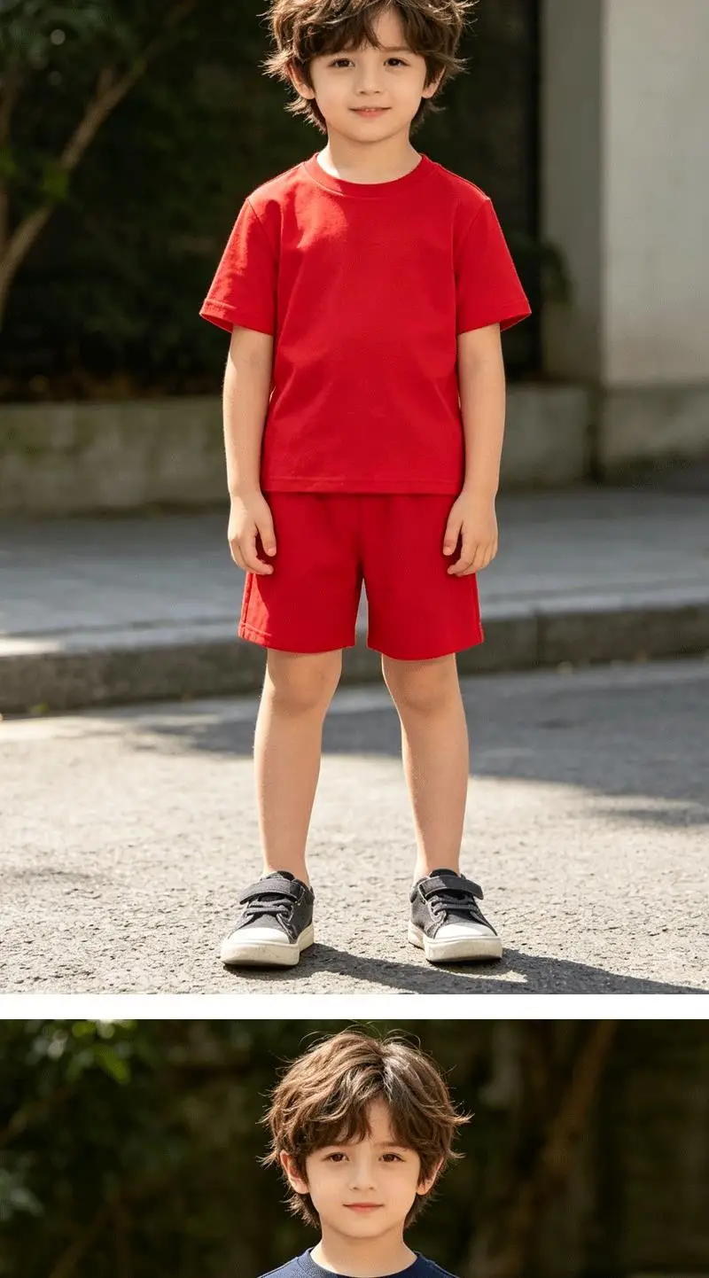 2026 Neue reine Baumwoll-Kindershorts, lässige Sport-Caprihosen für Jungen, Mädchen, Babys – Detail 1