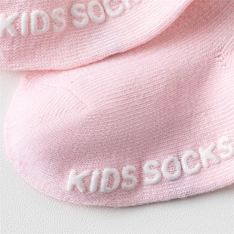 3Pairs/set Baby Girls Socks Big Bow Knee High Children's Home Mid Calf Princess Floor Sock Non-slip Kids Toddler Stockings 0-3Y