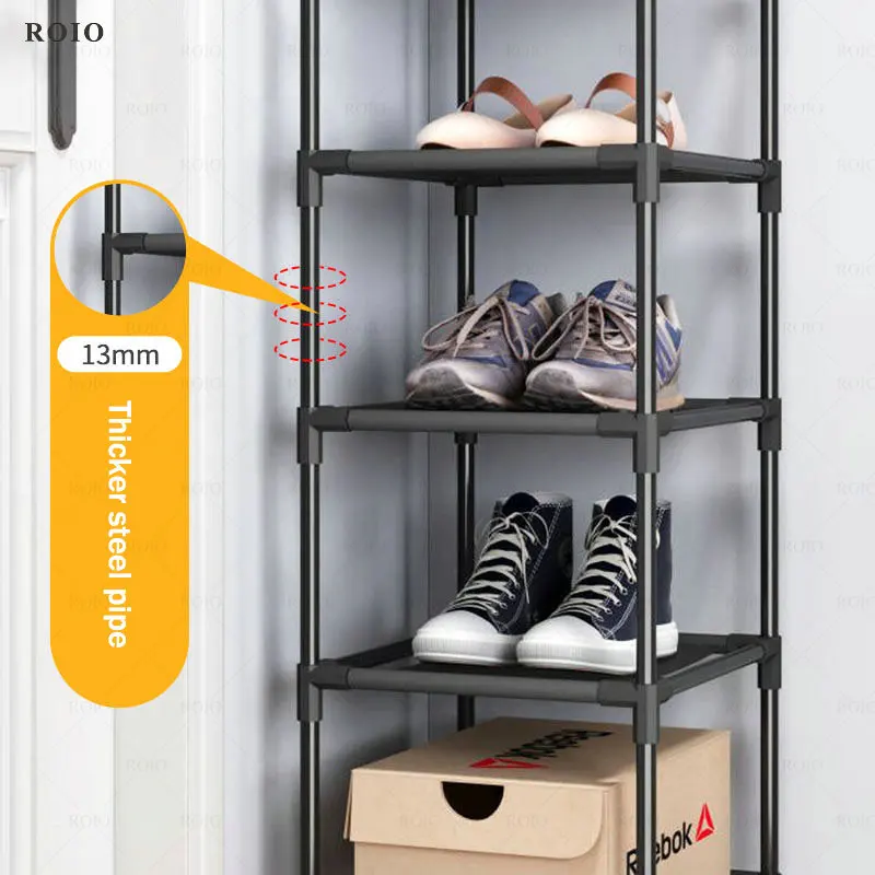 Vertical Shoe Rack Floor Storage Cabinet Living Room Hallway Space-saving Shelf Storage Organizer Home Simple Small Shoe Cabinet