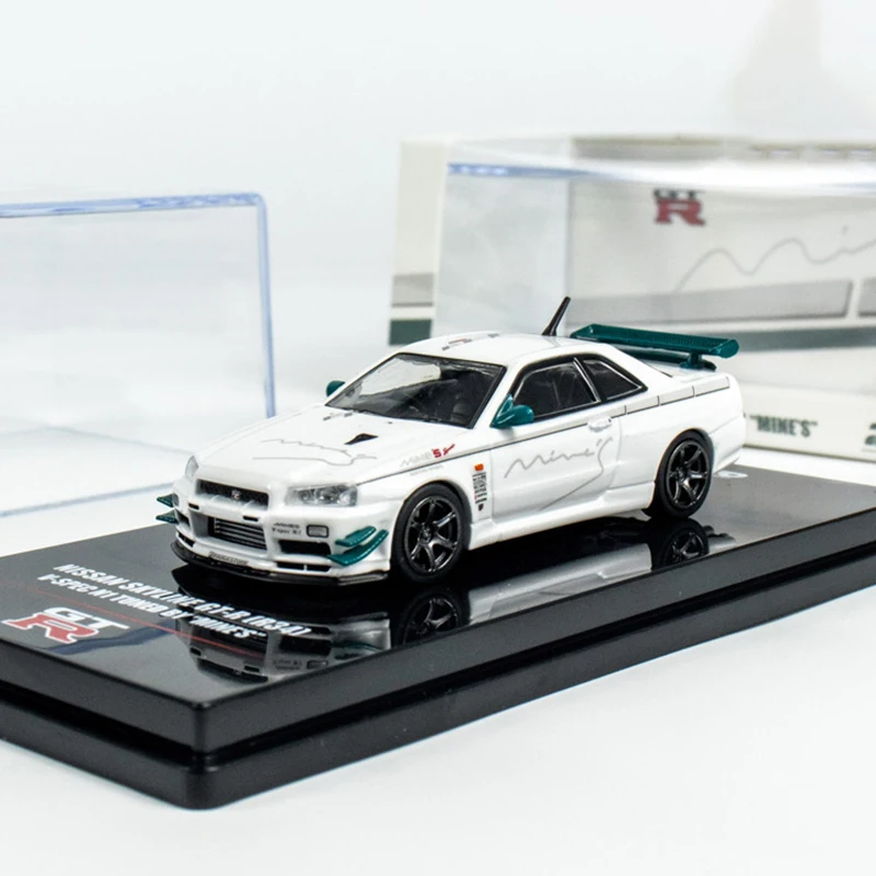 

INNO 1:64 GTR R34 V-SPEC MINE S легкосплавный автомобиль, литье под давлением и игрушечный транспорт, модель автомобиля, миниатюрная масштабная модель автомобиля для детей