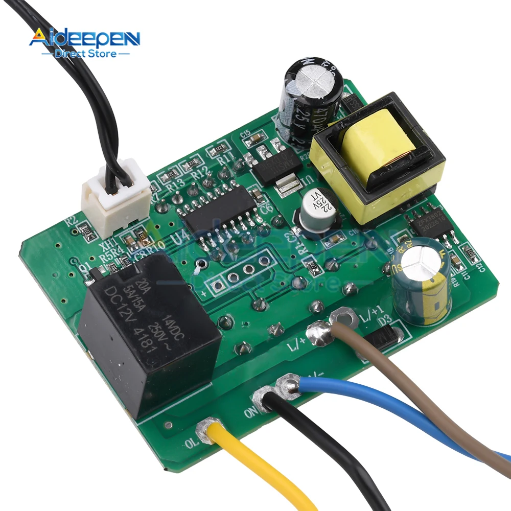 DM-W3002 متحكم في درجة الحرارة التيار المتناوب 110 فولت LED التحكم الرقمي ترموستات الحواسيب الصغيرة التبديل منظم الحرارة الاستشعار مع الولايات المتحدة التوصيل