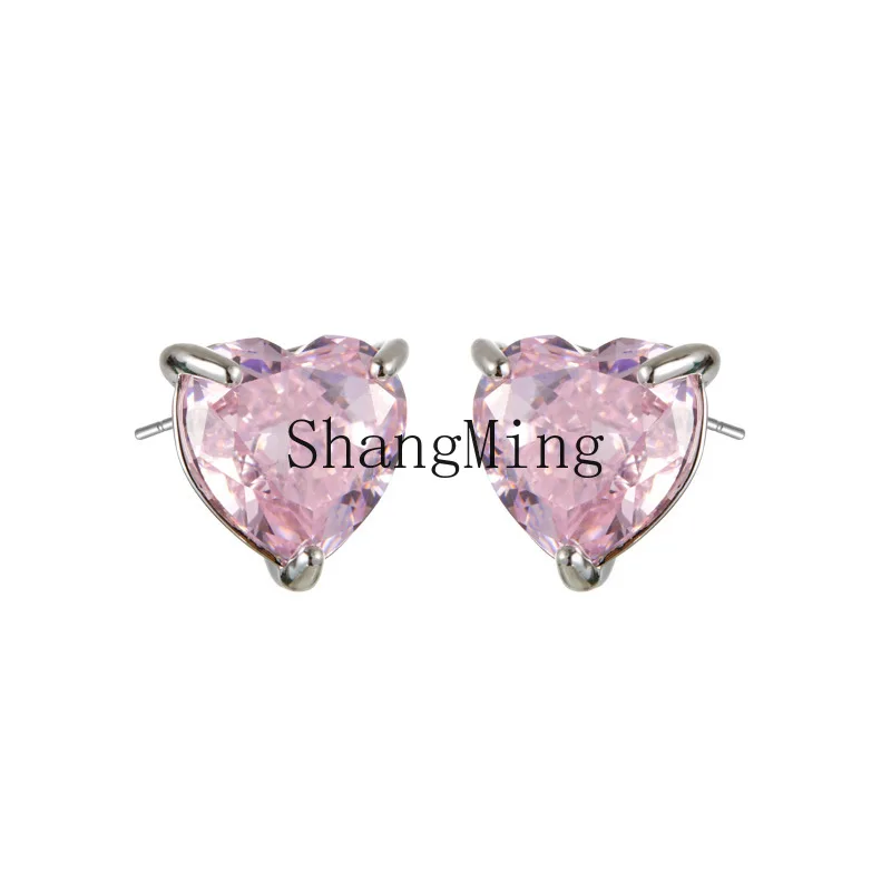

DSA Sweet Love Ice Flower Cut Earrings Daily Commuter Simple Wind Earrings Earrings